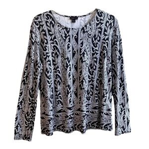 J. Jill  Wherever Collection Lightweight Crew Neck Long Sleeve Top M